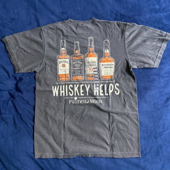 "Whiskey Helps" T-Shirt MED - Picture 1 of 9